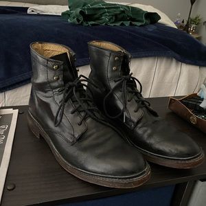 Vintage, black Frye lace up boots